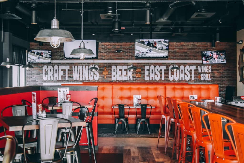 East Coast Wings Interior - chicken wings franchise opportunity